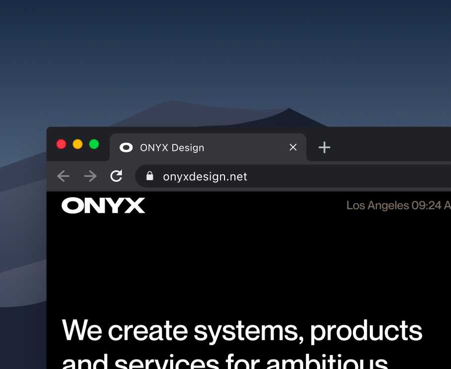ONYX Design Browser Preview